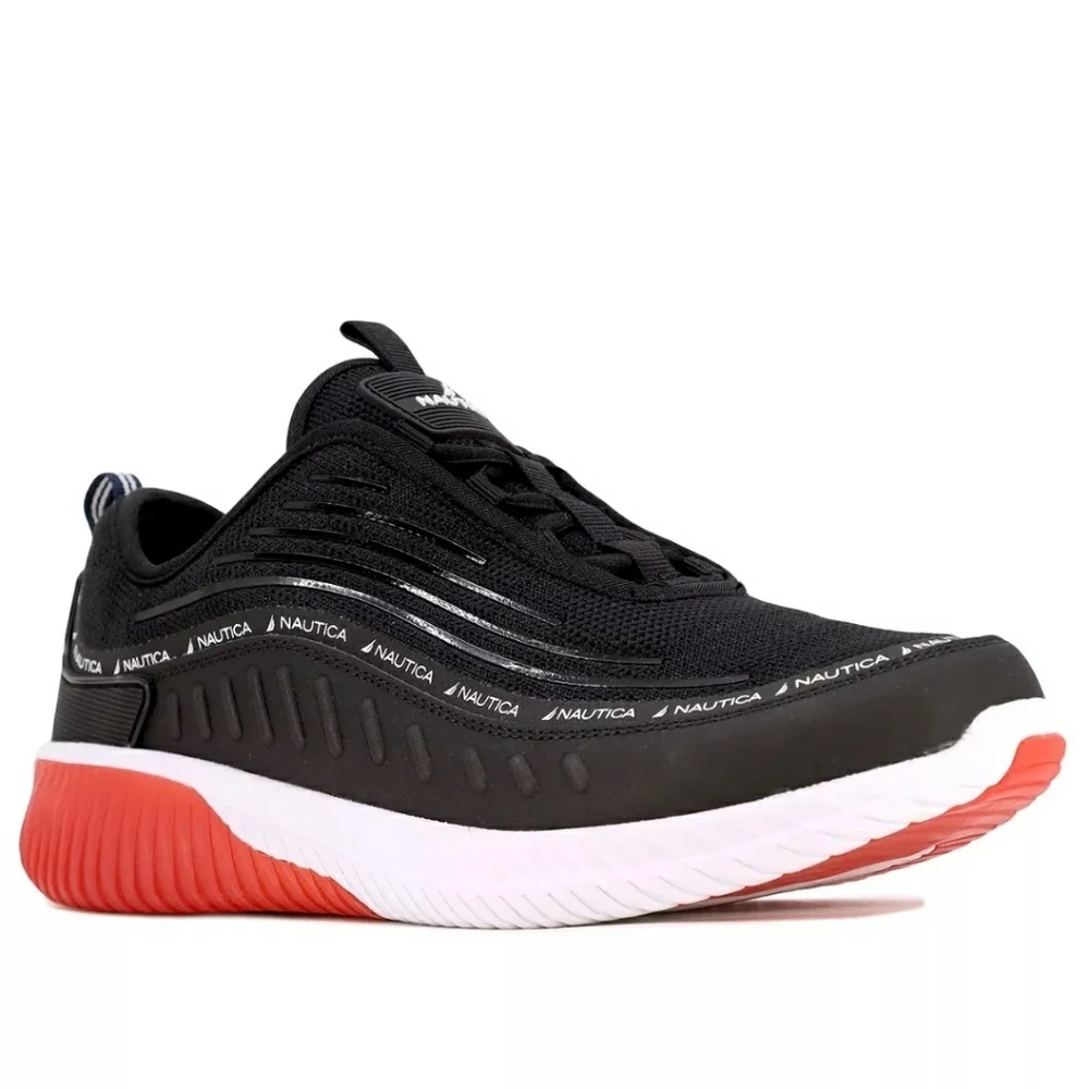 Nautica Sevier Sneaker | Men's | Black/Red | Size 9 | Sneakers | New